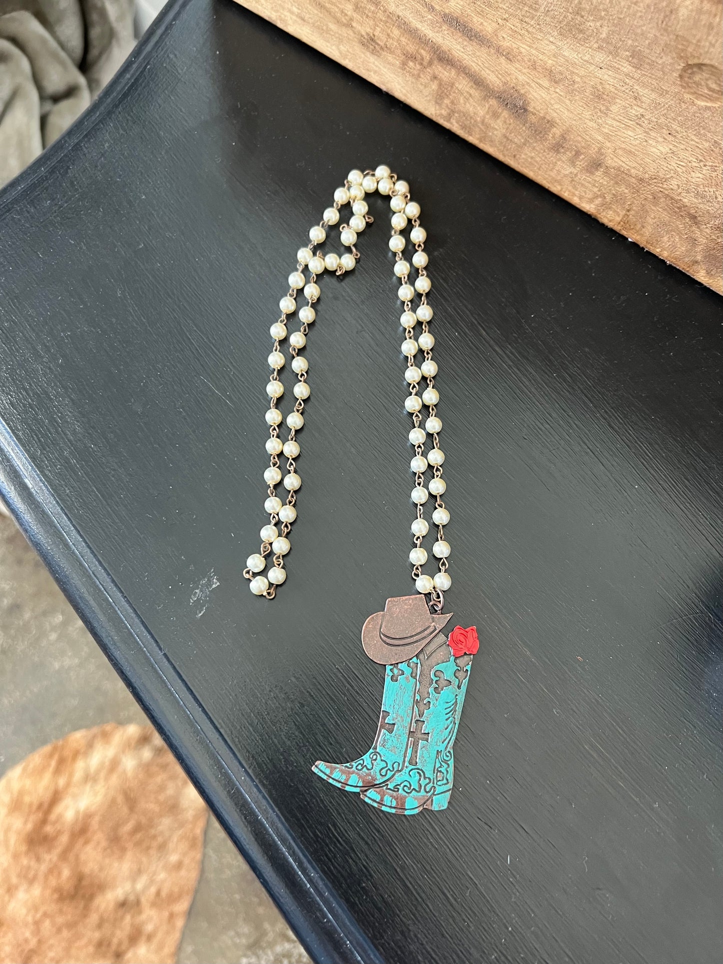 Cowboy Boots Necklace