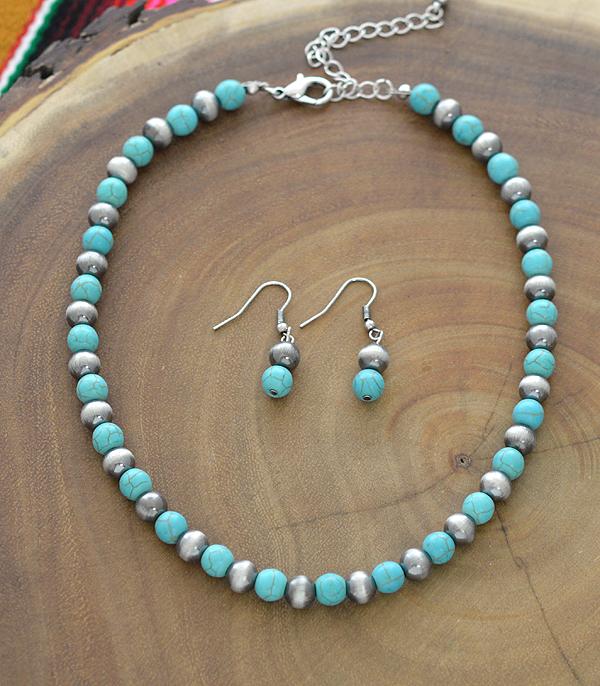 Turquoise Navajo Necklace Set